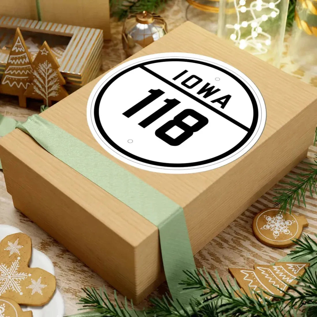 Iowa 118 1926 (Iowa) (Road Sign) STICKER Vinyl Kiss-Cut Decal - The Sticker Space