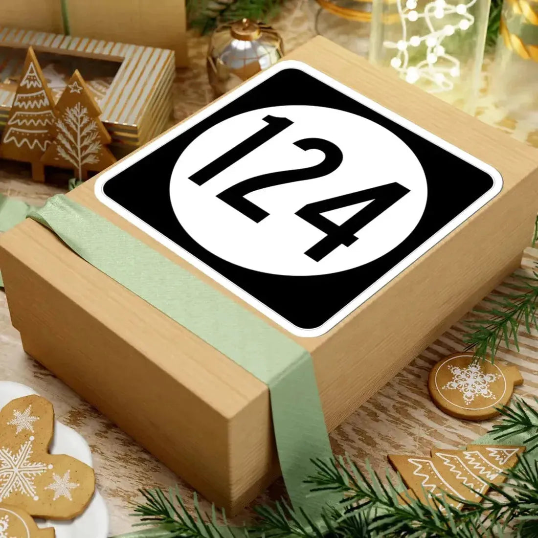 Iowa 124 (Iowa) (Road Sign) STICKER Vinyl Kiss-Cut Decal - The Sticker Space