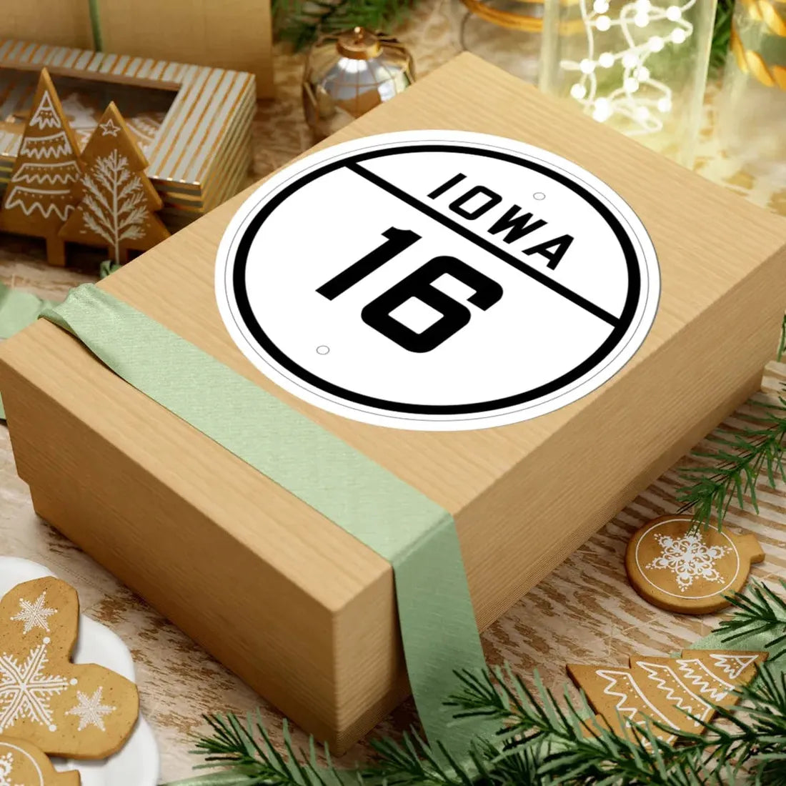 Iowa 16 1926 (Iowa) (Road Sign) STICKER Vinyl Kiss-Cut Decal - The Sticker Space