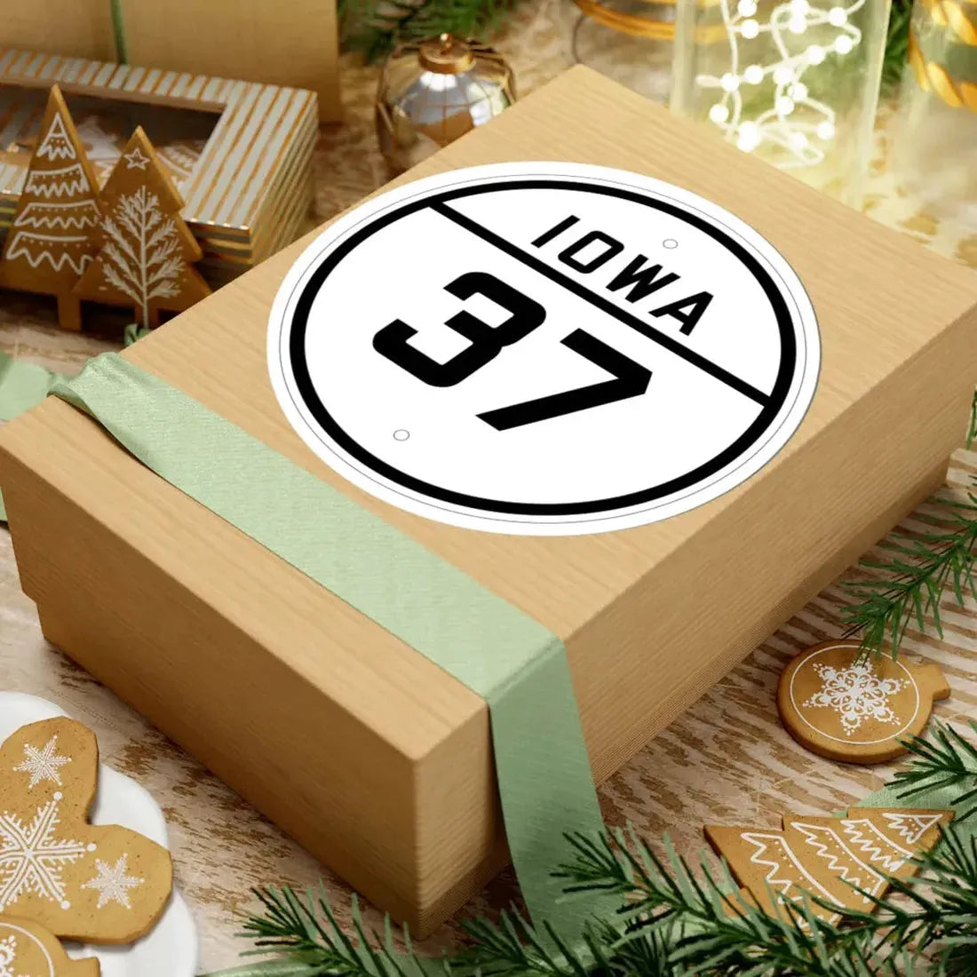 Iowa 37 1926 (Iowa) (Road Sign) STICKER Vinyl Kiss-Cut Decal - The Sticker Space