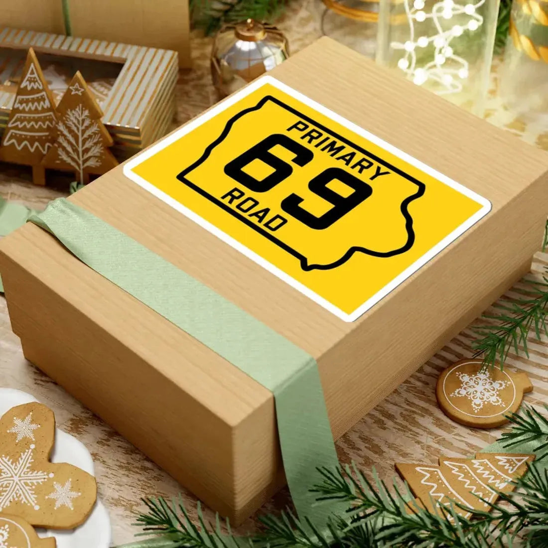 Iowa Primary 69 (Iowa) (Road Sign) STICKER Vinyl Kiss-Cut Decal - The Sticker Space