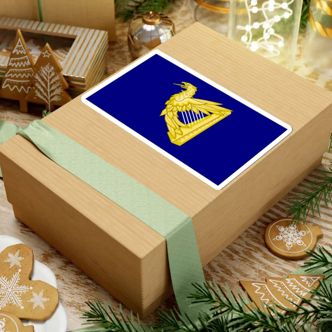 Ireland Eagle Harp Flag (Ireland) STICKER Vinyl Kiss-Cut Decal - The Sticker Space