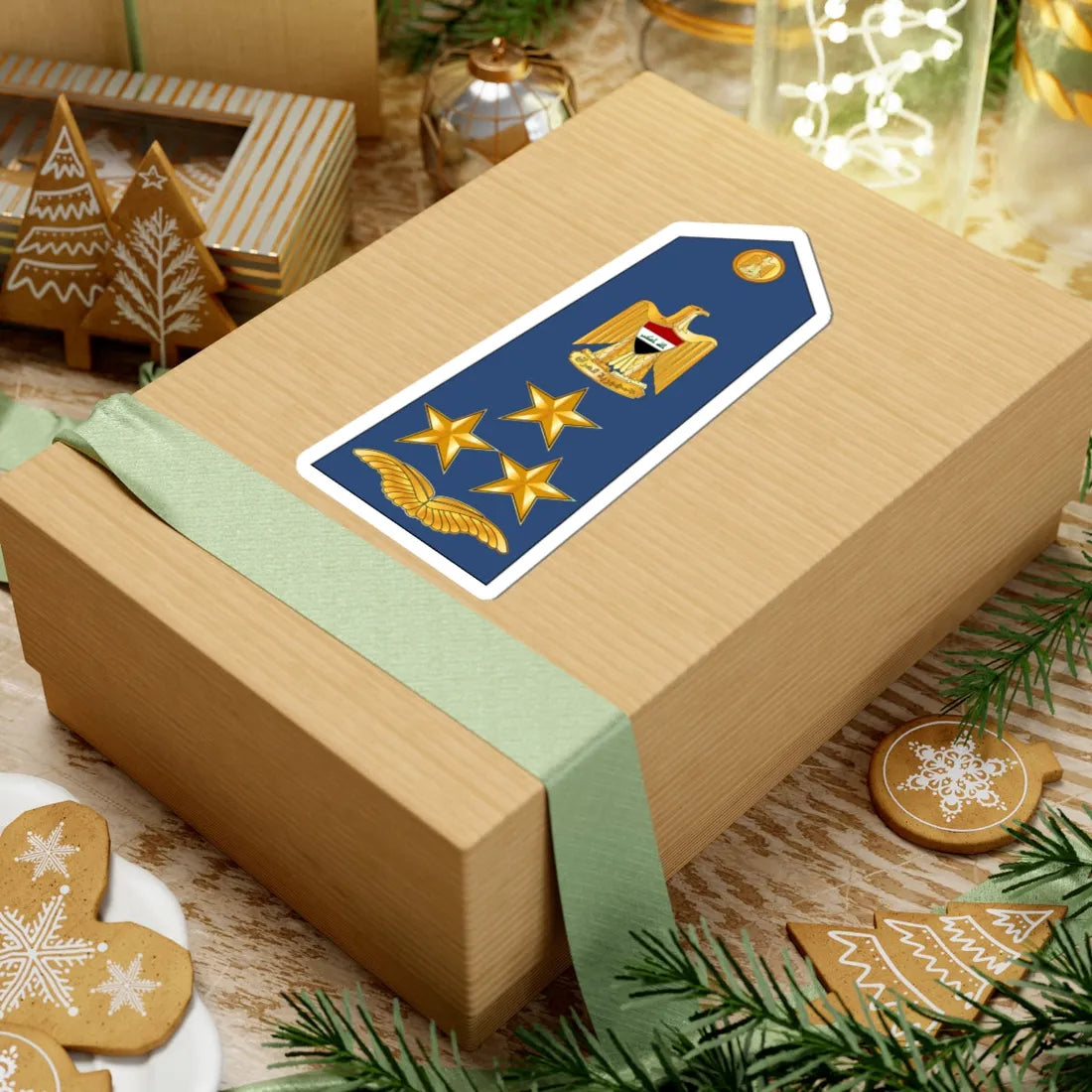 IRQAF Amid BG (Iraq) (Military Rank) STICKER Vinyl Kiss-Cut Decal - The Sticker Space