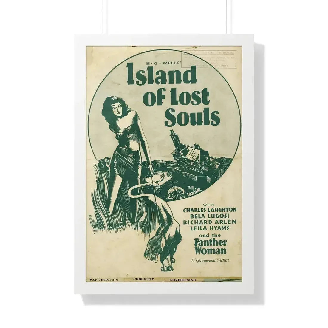 ISLAND OF LOST SOULS (3) 1932 - Framed Movie Poster - The Sticker Space