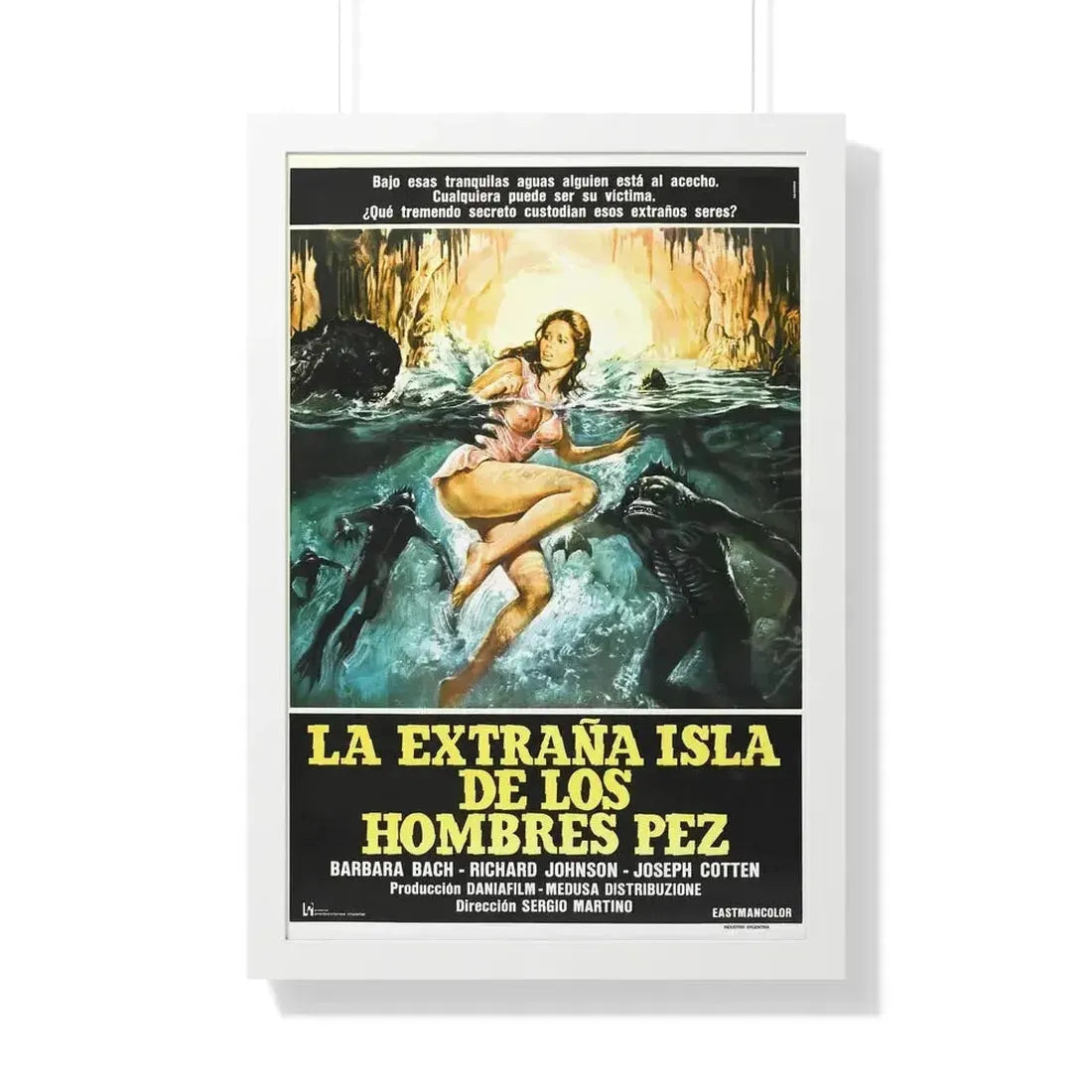 ISLAND OF THE FISHMEN (SPANISH) 1979 - Framed Movie Poster - The Sticker Space
