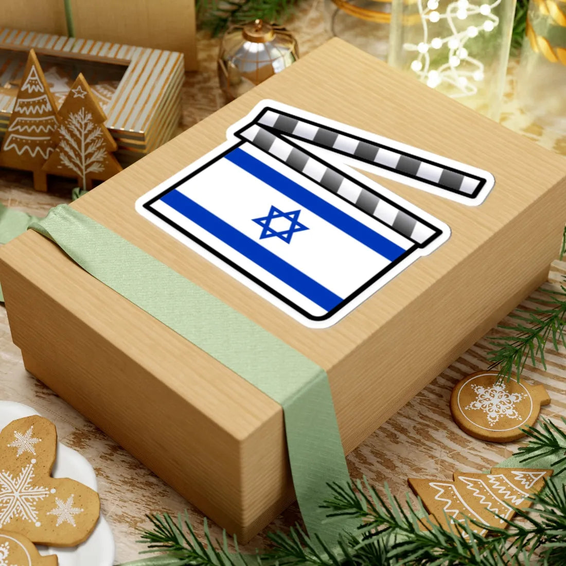 Israel film clapperboard (Israel) STICKER Vinyl Kiss-Cut Decal - The Sticker Space