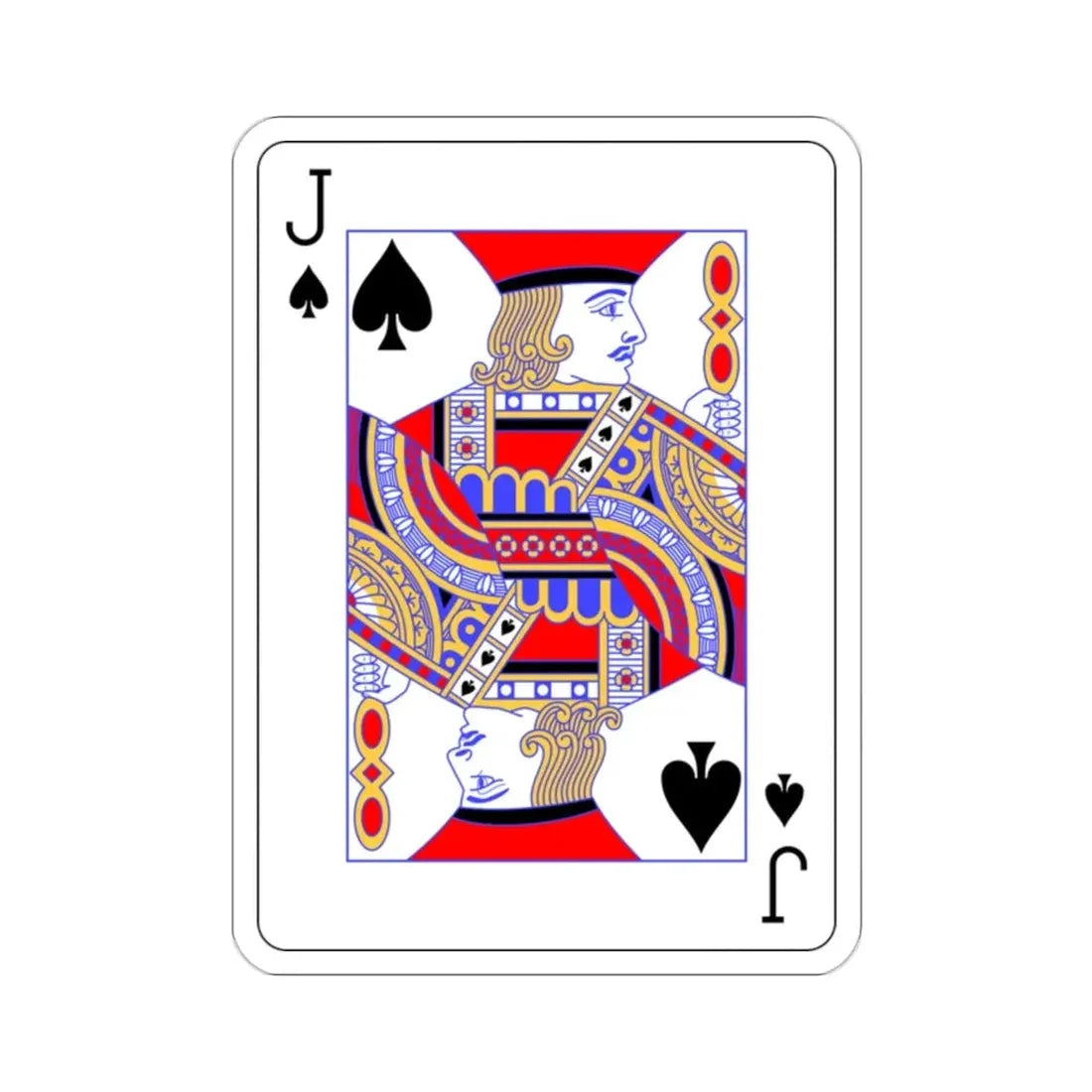 Jack of Spades Playing Card STICKER Vinyl Die-Cut Decal - The Sticker Space