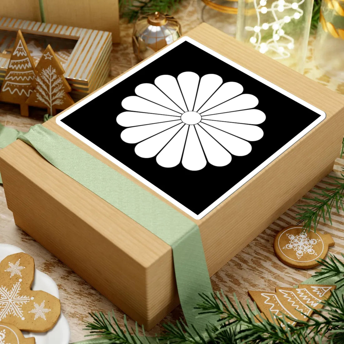 Japanese Crest Jyuuroku Kiku (Japan) (Coat of Arms) STICKER Vinyl Kiss-Cut Decal - The Sticker Space