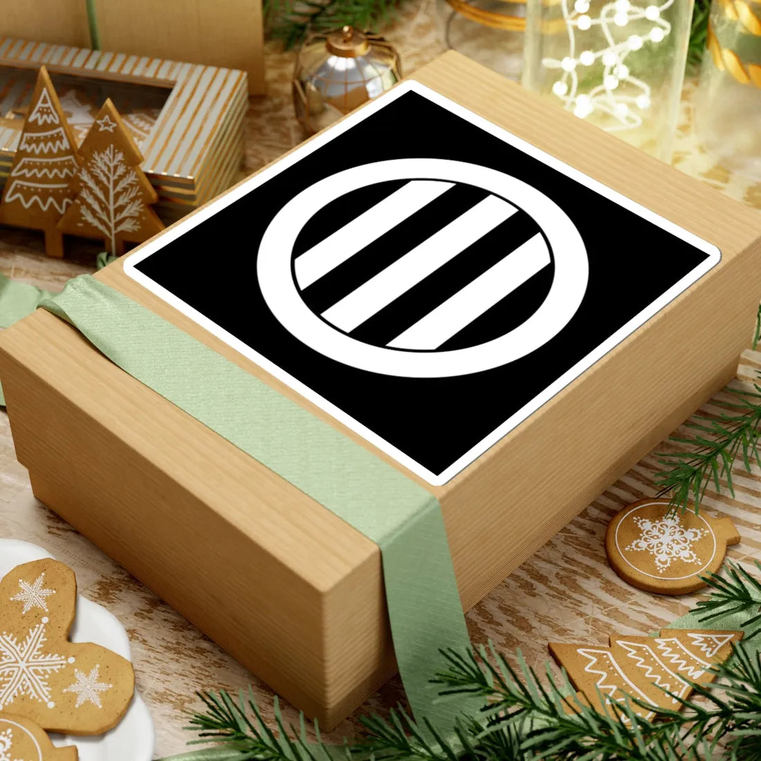 Japanese Crest Marunouti ni tate mitu Hiki (Japan) (Coat of Arms) STICKER Vinyl Kiss-Cut Decal - The Sticker Space