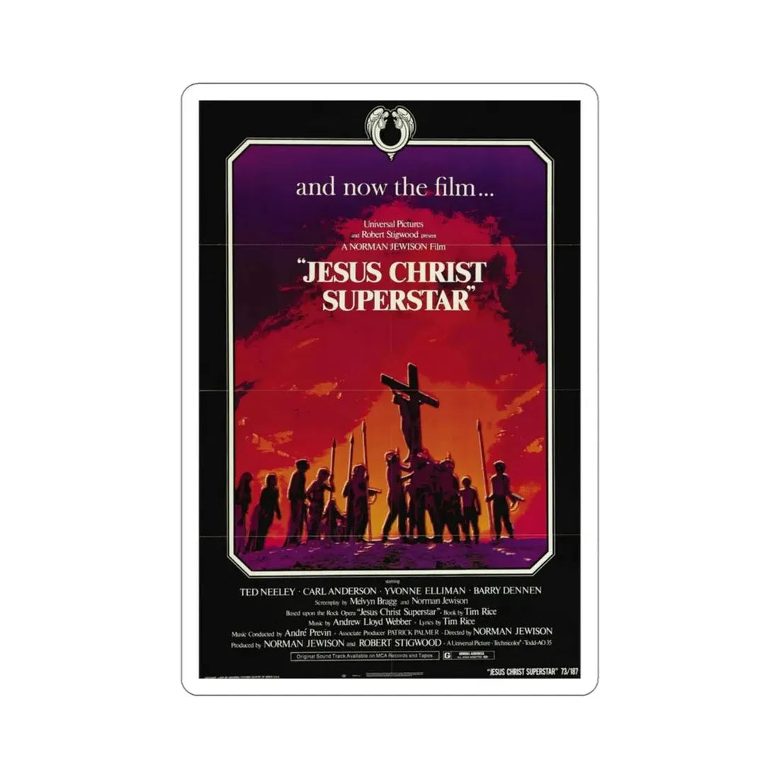 Jesus Christ Superstar 1973 Movie Poster STICKER Vinyl Die-Cut Decal - The Sticker Space