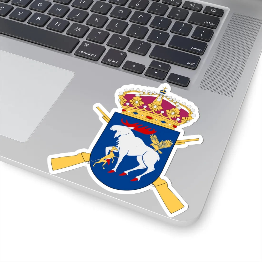 Jämtlands fältjägarregemente vapen (Sweden) (Coat of Arms) STICKER Vinyl Kiss-Cut Decal - The Sticker Space