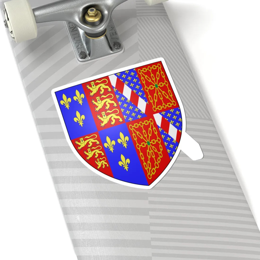Joanna of Navarre Arms (England) (Coat of Arms) STICKER Vinyl Kiss-Cut Decal - The Sticker Space