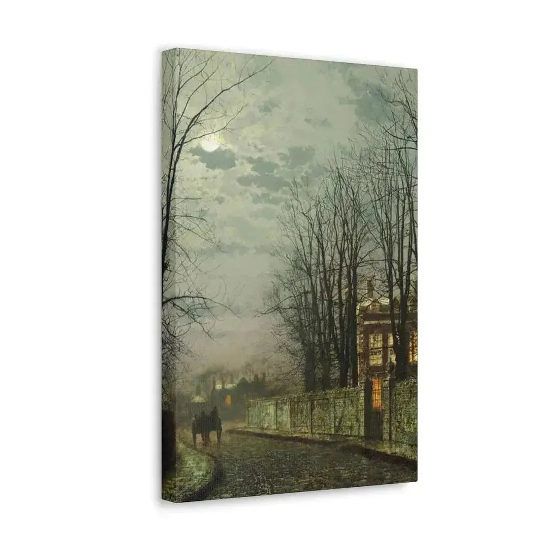 John Atkinson Grimshaw (1836-1893) A Wintry Moon 1886 - Canvas Wall Art - The Sticker Space