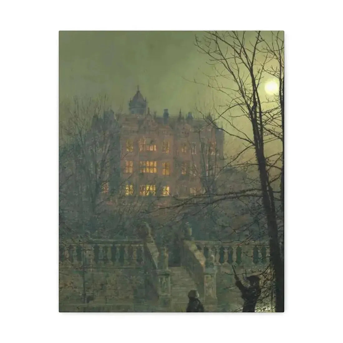 John Atkinson Grimshaw (1836-1893) Under the Moonbeams - Canvas Wall Art - The Sticker Space