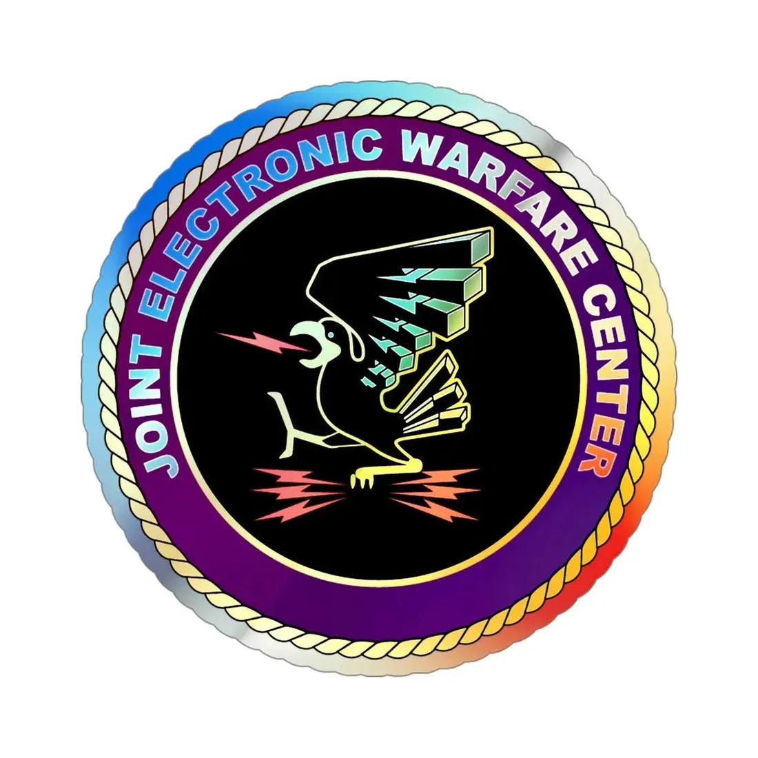 Joint Electronic Warfare Center JEWC (U.S. Air Force) Holographic STICKER Die-Cut Vinyl Decal - The Sticker Space