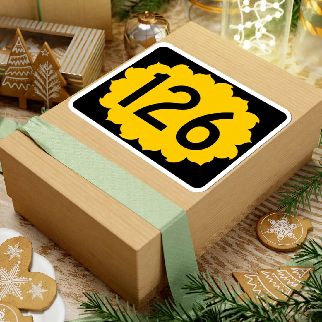 K-126 (Kansas) (Road Sign) STICKER Vinyl Kiss-Cut Decal - The Sticker Space