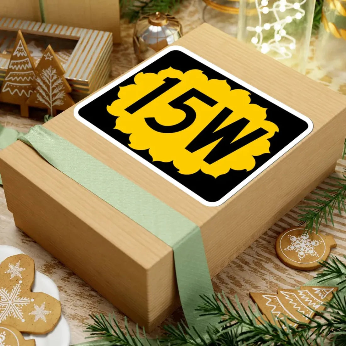 K-15W (Kansas) (Road Sign) STICKER Vinyl Kiss-Cut Decal - The Sticker Space