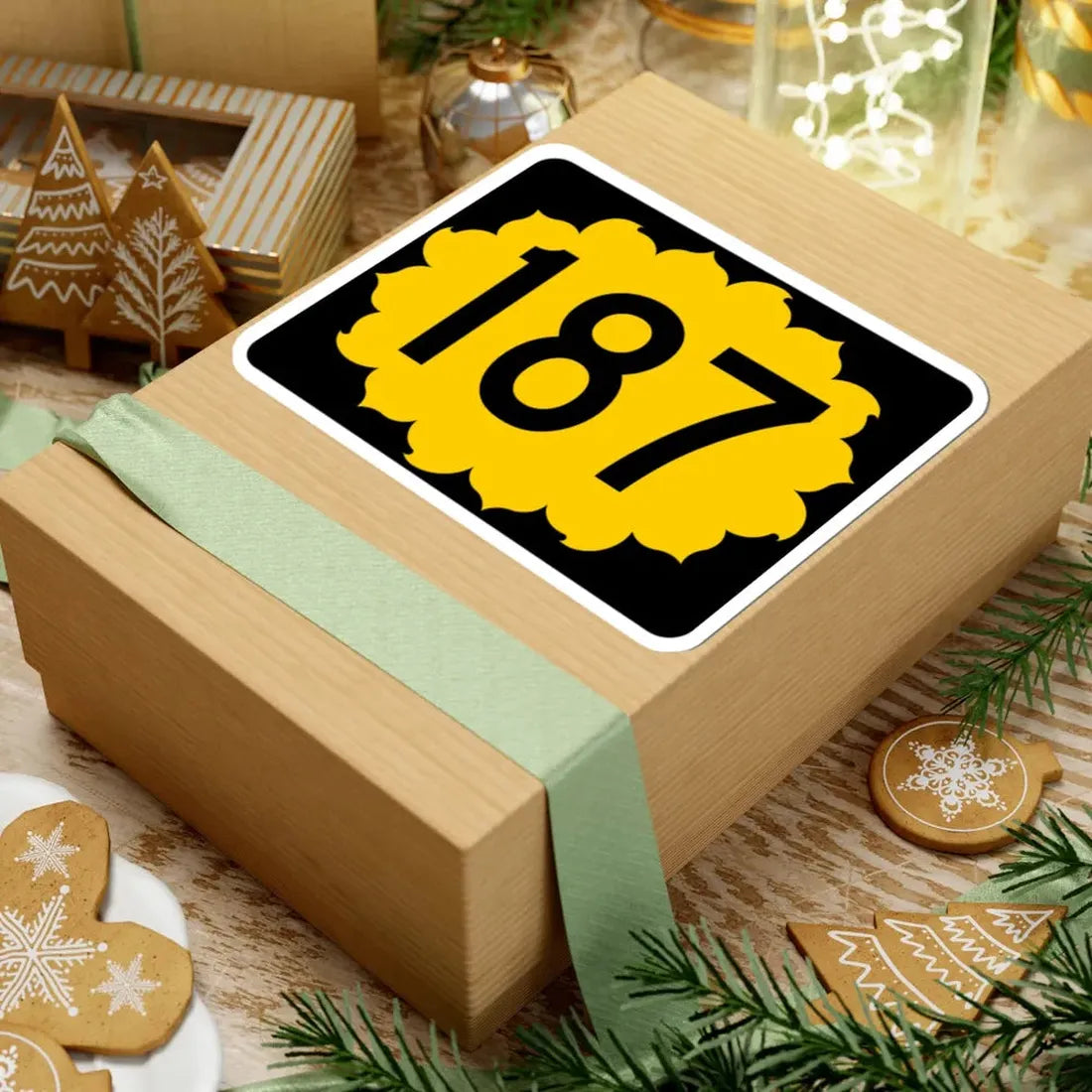 K-187 (Kansas) (Road Sign) STICKER Vinyl Kiss-Cut Decal - The Sticker Space