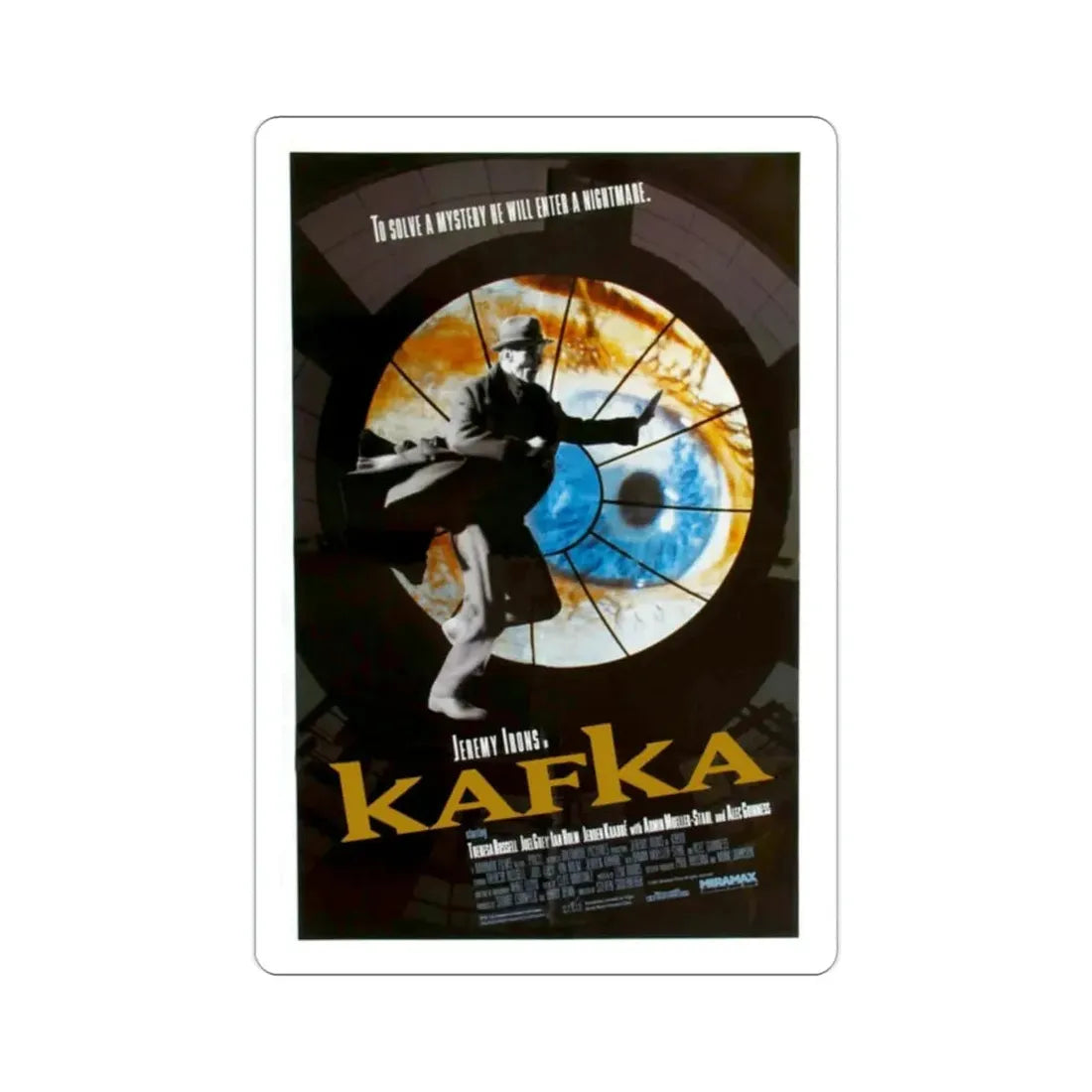 Kafka 1991 Movie Poster STICKER Vinyl Die-Cut Decal - The Sticker Space