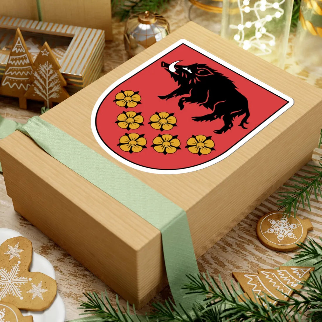 Kandavas novads COA (Latvia) (Coat of Arms) STICKER Vinyl Kiss-Cut Decal - The Sticker Space