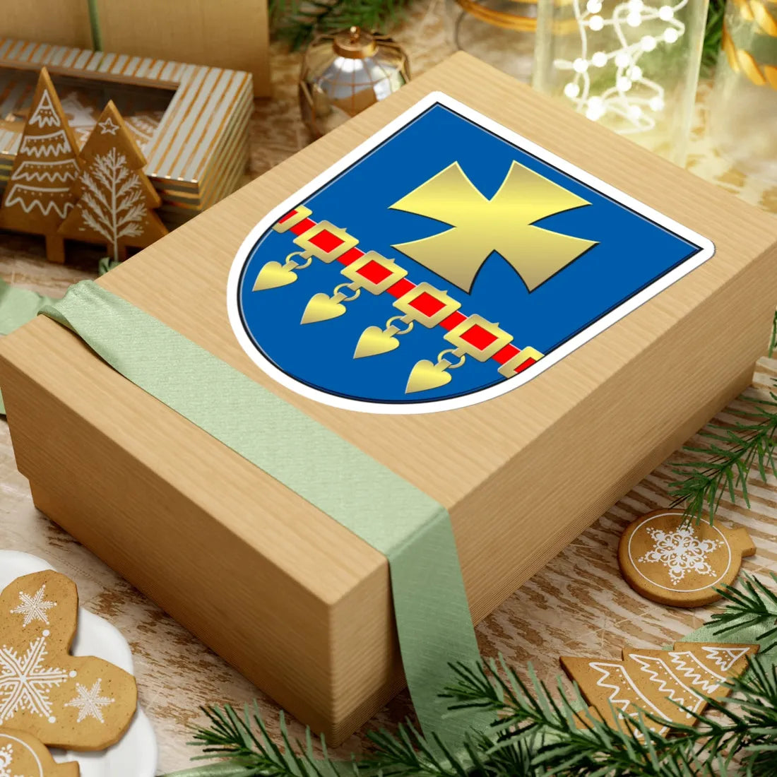 Kauhava.vaakuna.2009 (Finland) (Coat of Arms) STICKER Vinyl Kiss-Cut Decal - The Sticker Space