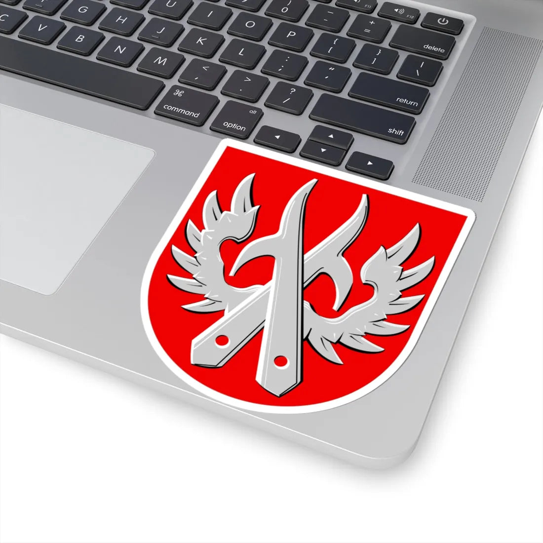 Kemijärvi.vaakuna.1960 (Finland) (Coat of Arms) STICKER Vinyl Kiss-Cut Decal - The Sticker Space