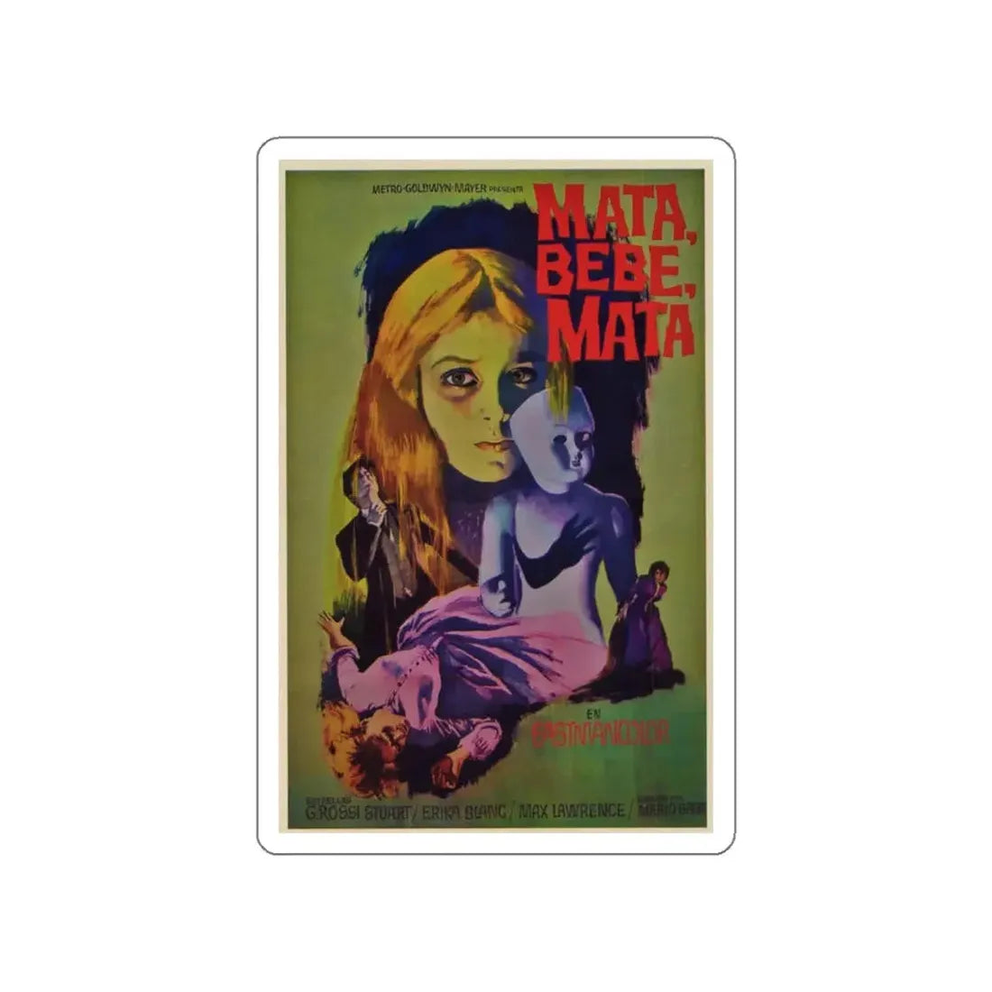 KILL BABY KILL (ARGENTINA) 1966 Movie Poster STICKER Vinyl Die-Cut Decal - The Sticker Space