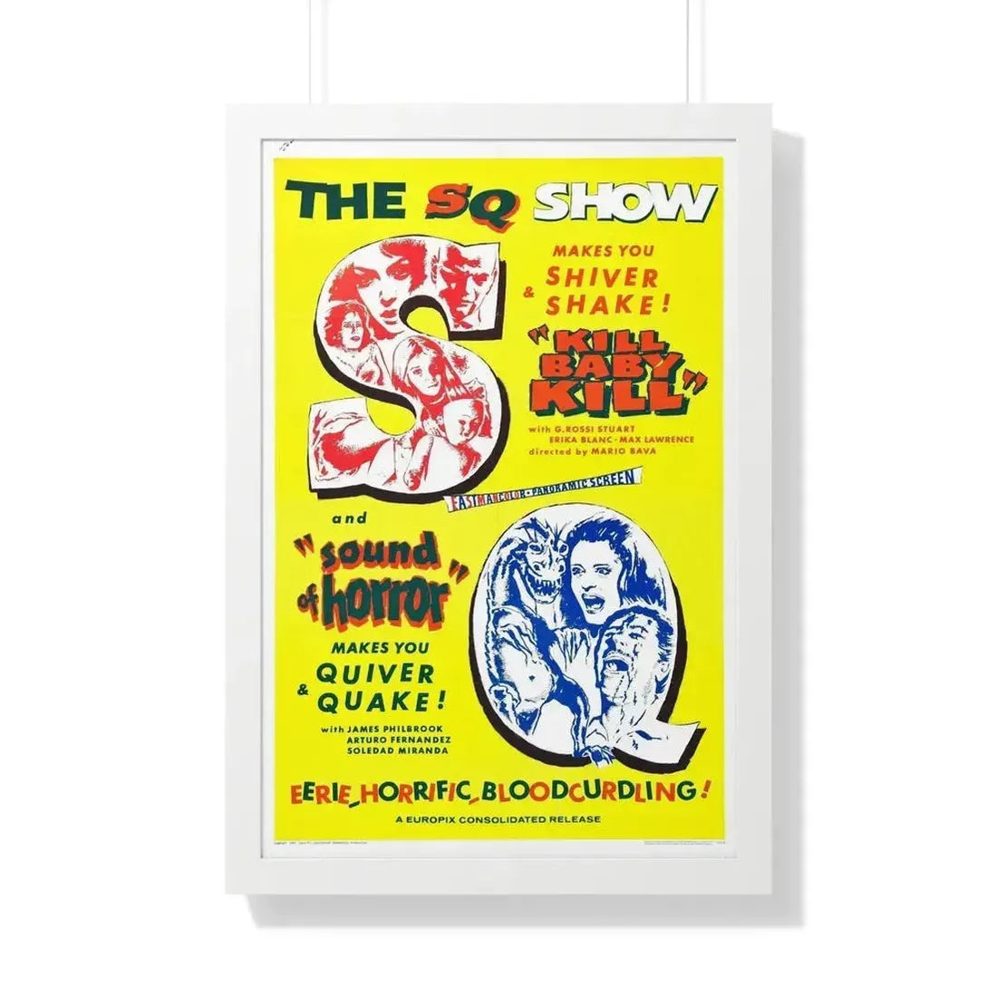 KILL BABY KILL + SOUND OF HORROR 1966 - Framed Movie Poster - The Sticker Space