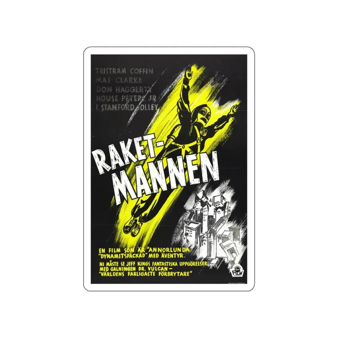 KING OF THE ROCKET MEN (2) 1949 Movie Poster STICKER Vinyl Die-Cut Decal - The Sticker Space
