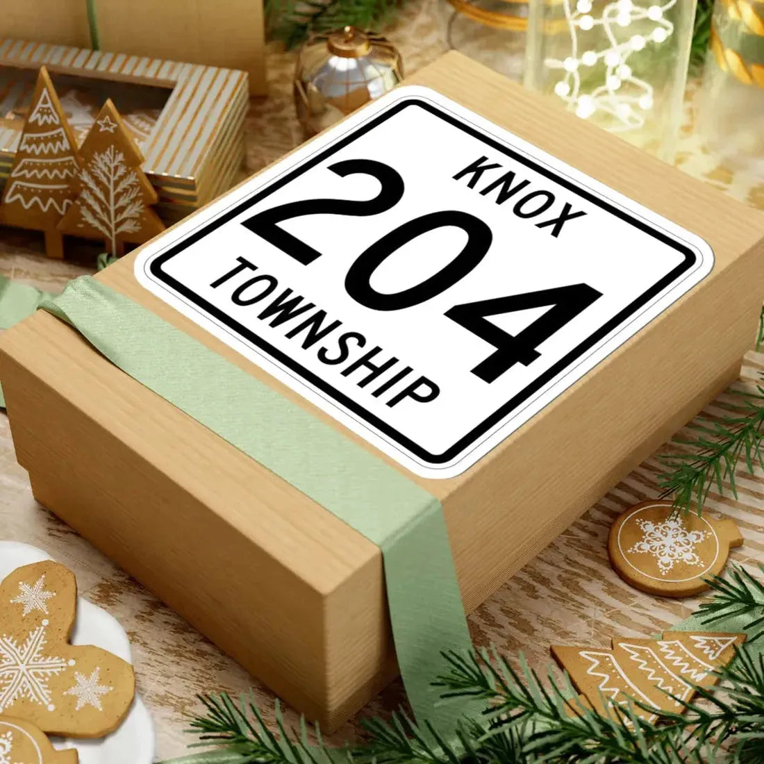 Knox Township Route 204 Holmes County Ohio (Ohio) (Road Sign) STICKER Vinyl Kiss-Cut Decal - The Sticker Space