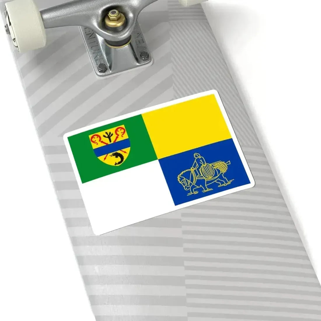 Koksijde vlag (Belgium) STICKER Vinyl Kiss-Cut Decal - The Sticker Space