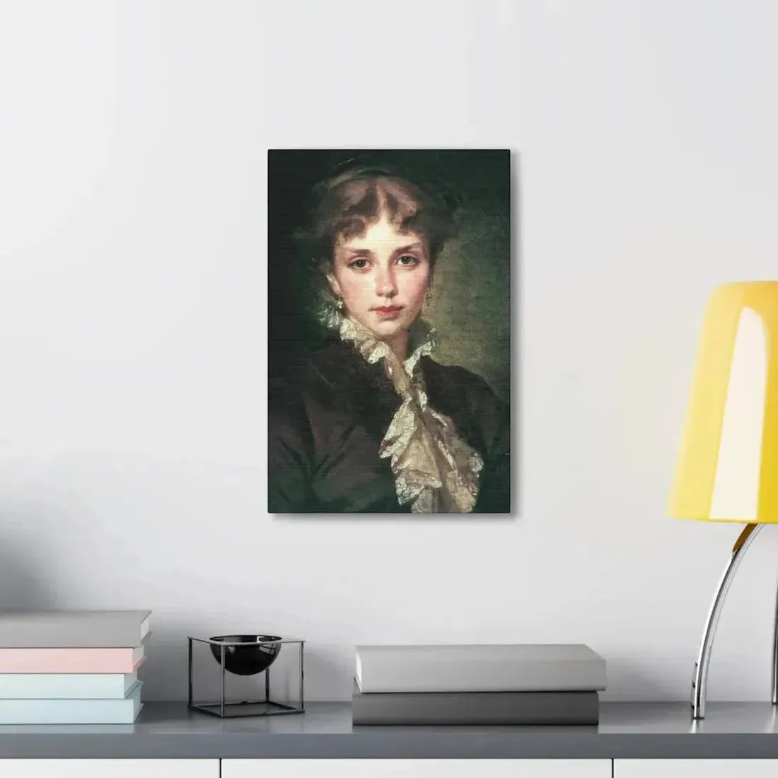 Konstantin Makovsky (1839-1915) Female Portrait - 1878 - Canvas Wall Art - The Sticker Space