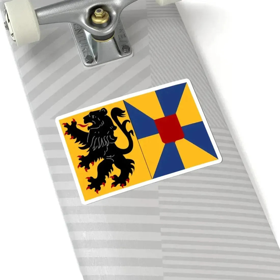 Kortemark vlag (Belgium) STICKER Vinyl Kiss-Cut Decal - The Sticker Space