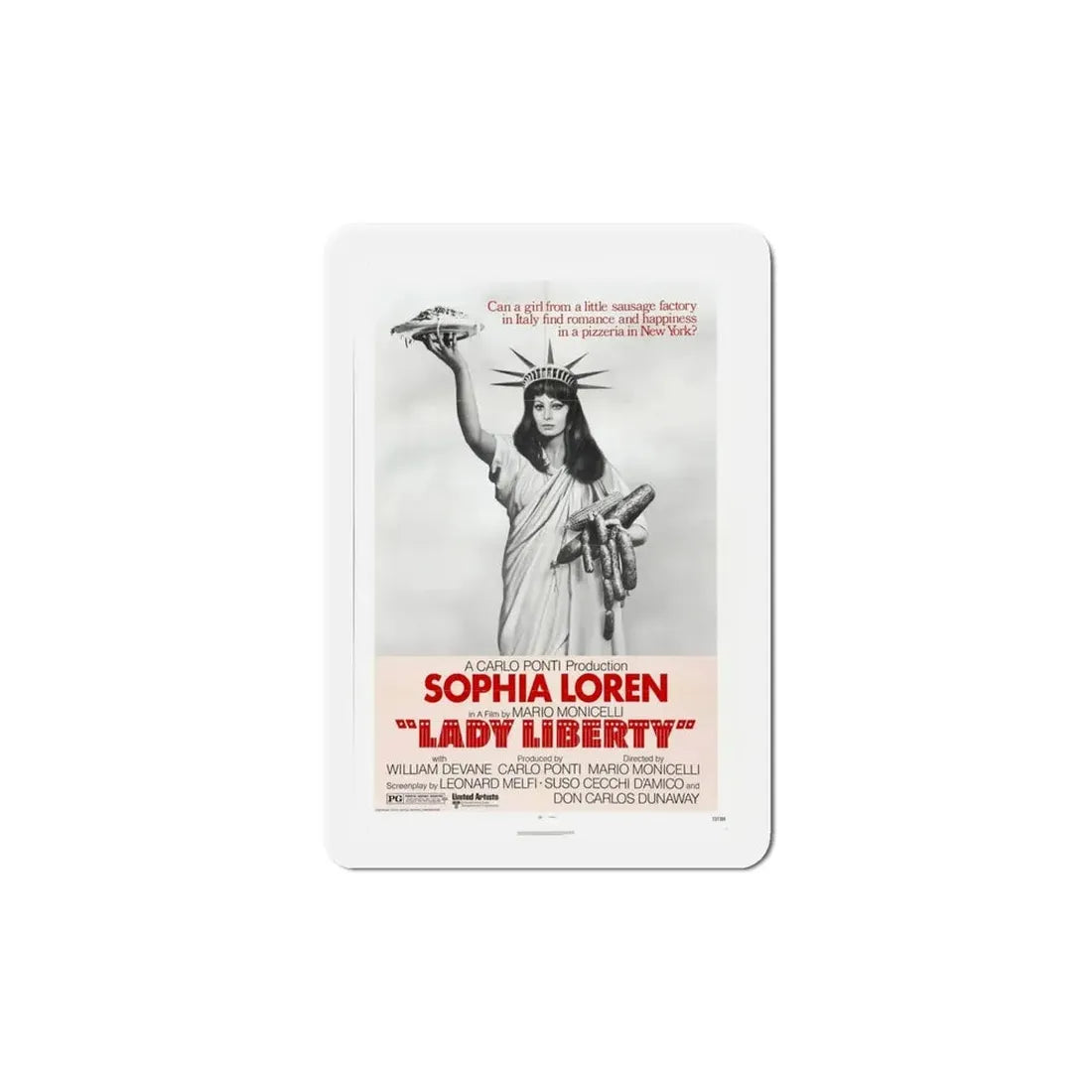 Lady Liberty 1972 Movie Poster Refrigerator Magnet - The Sticker Space