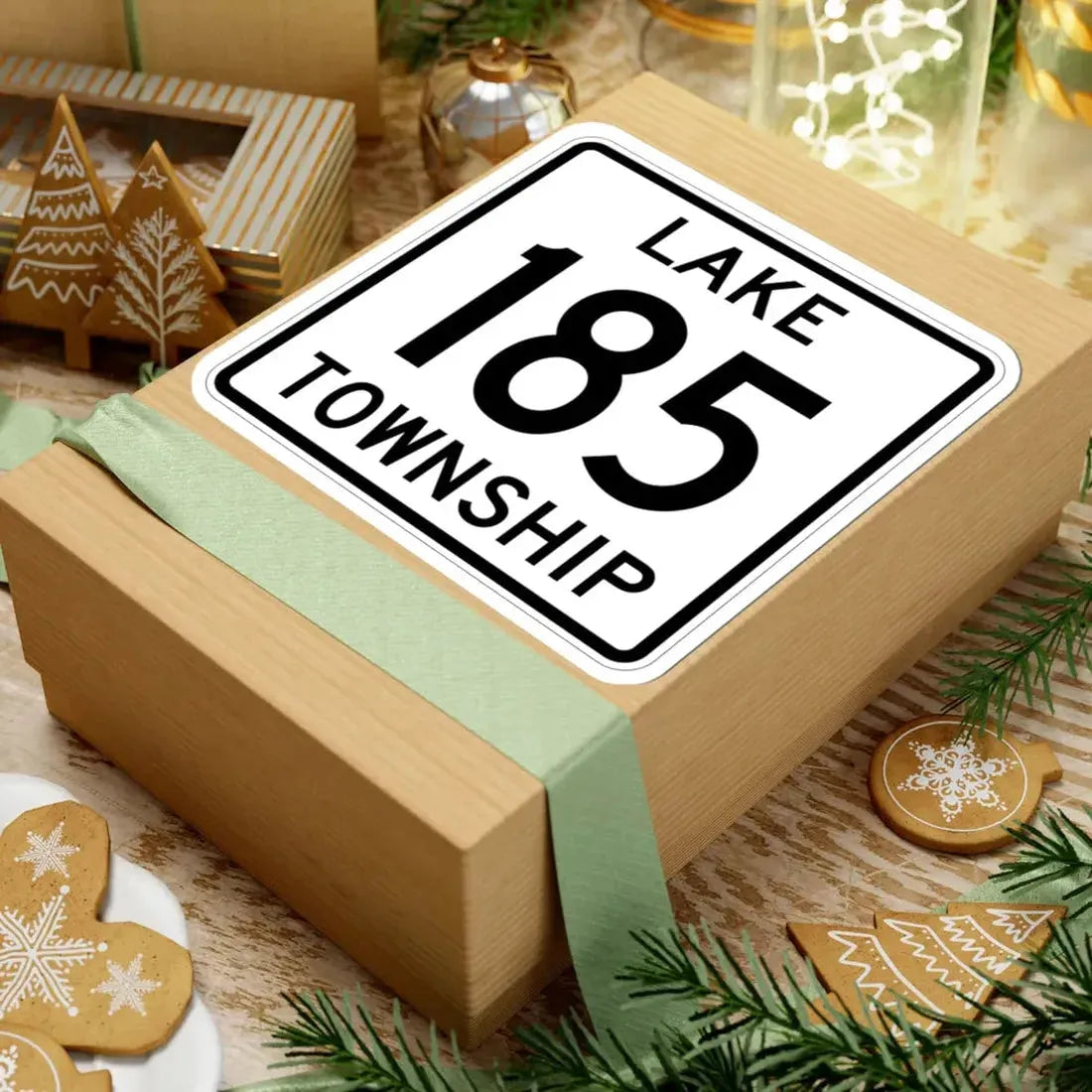 Lake Township Route 185 Logan County Ohio (Ohio) (Road Sign) STICKER Vinyl Kiss-Cut Decal - The Sticker Space