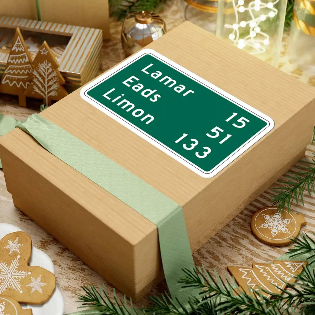 Lamar 15 Eads 51 Limon 133 MUTCD D2-3 (Colorado) (Road Sign) STICKER Vinyl Kiss-Cut Decal - The Sticker Space