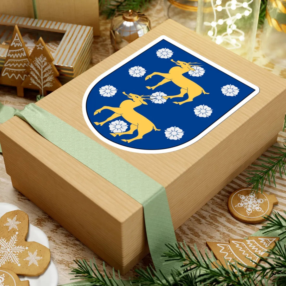 Öland-Åland vapen (Sweden) (Coat of Arms) STICKER Vinyl Kiss-Cut Decal - The Sticker Space