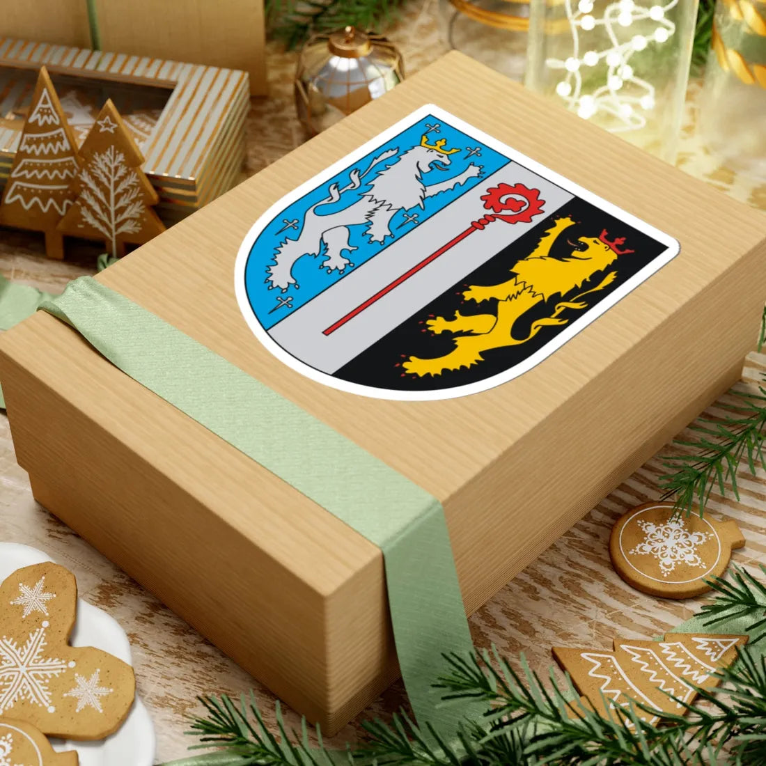 Landkreis Sankt Ingbert 12 (Germany) (Coat of Arms) STICKER Vinyl Kiss-Cut Decal - The Sticker Space