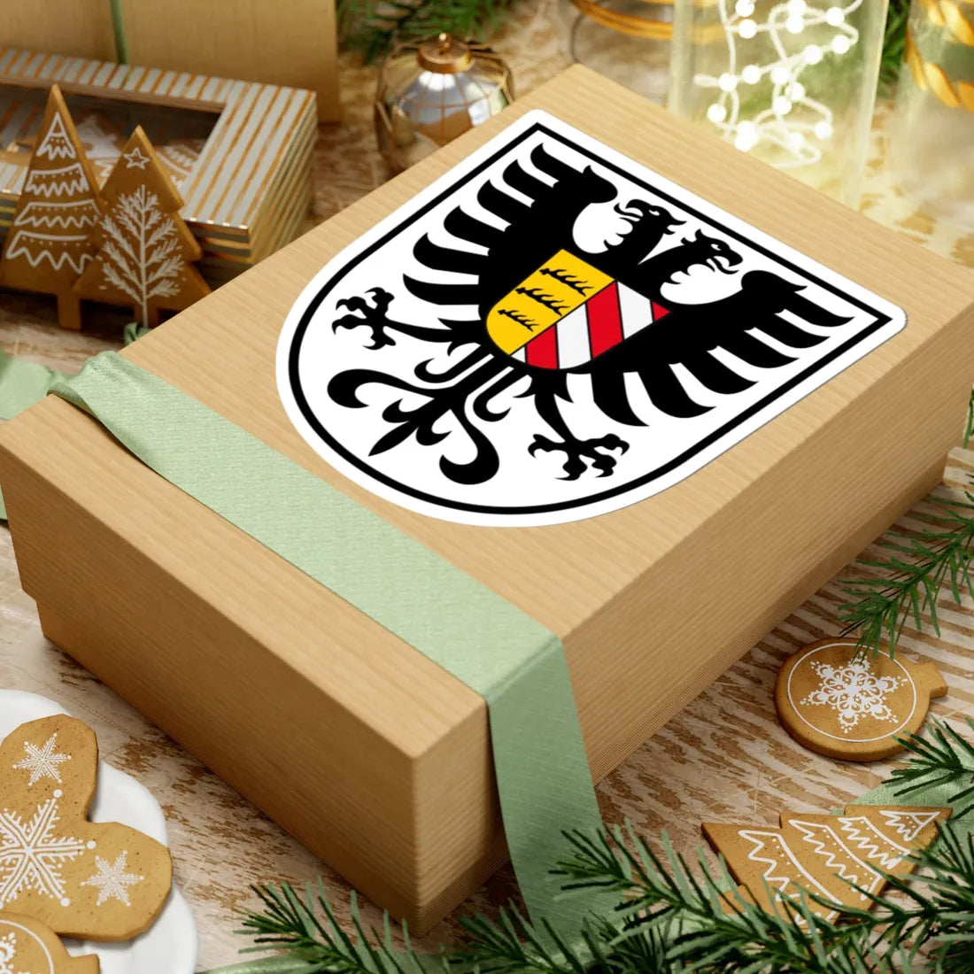 Landkreiswappen des Landkreises Alb-Donau-Kreis (Germany) (Coat of Arms) STICKER Vinyl Kiss-Cut Decal - The Sticker Space