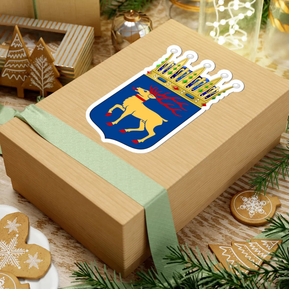 Ölands vapen crowned (Sweden) (Coat of Arms) STICKER Vinyl Kiss-Cut Decal - The Sticker Space