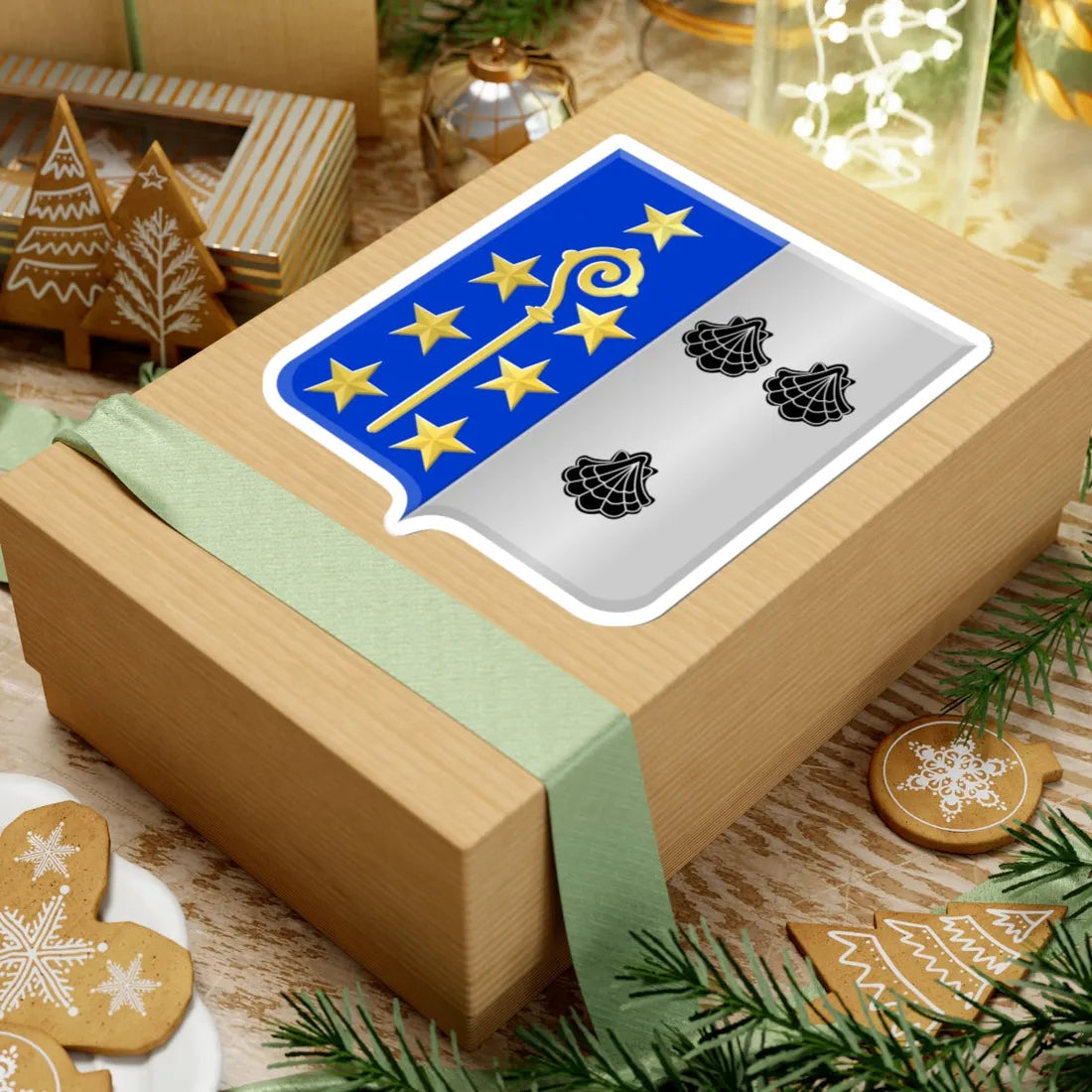 Lasne wapen (Belgium) (Coat of Arms) STICKER Vinyl Kiss-Cut Decal - The Sticker Space