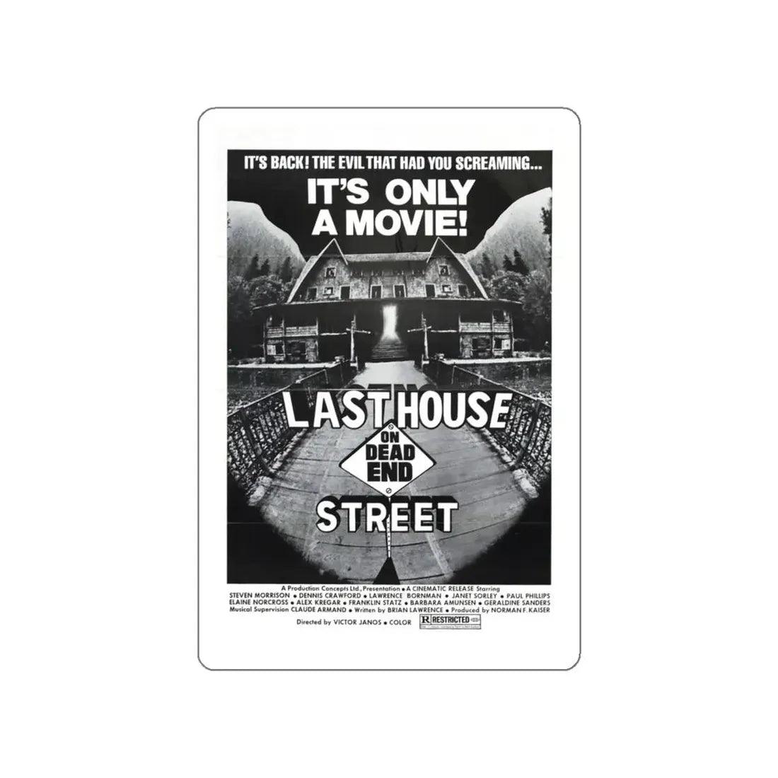 LAST HOUSE ON DEAD END STREET 1973 Movie Poster STICKER Vinyl Die-Cut Decal - The Sticker Space