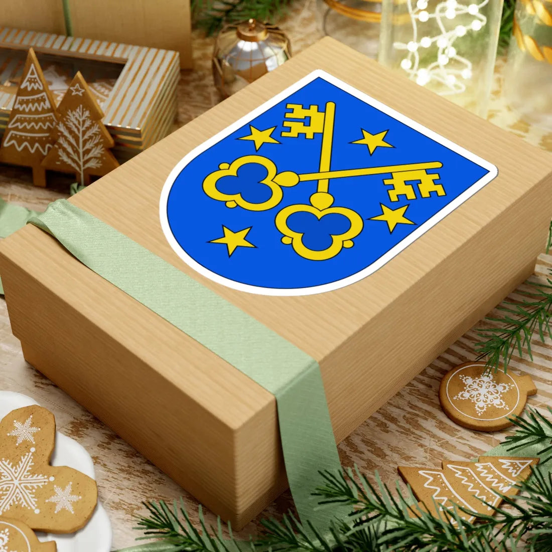 Lens Switzerland-coat of arms (Switzerland) (Coat of Arms) STICKER Vinyl Kiss-Cut Decal - The Sticker Space