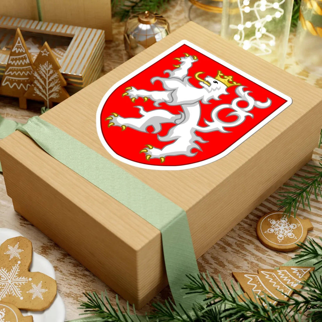 Lesser coat of arms of Czechia Sodacannic (Czech Republic) (Coat of Arms) STICKER Vinyl Kiss-Cut Decal - The Sticker Space