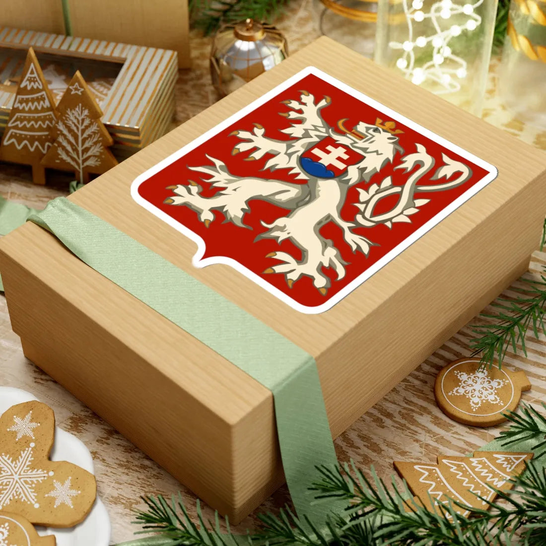 Lesser coat of arms of Czechoslovakia (Slovakia) (Coat of Arms) STICKER Vinyl Kiss-Cut Decal - The Sticker Space