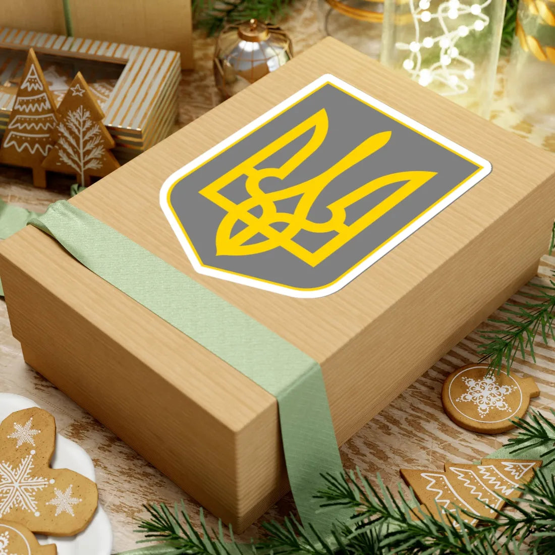 Lesser Coat of Arms of Grey Ukraine (Ukraine) (Coat of Arms) STICKER Vinyl Kiss-Cut Decal - The Sticker Space