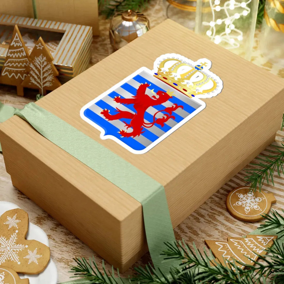 Lesser-Coat-of-Arms-of-Luxembourg (Luxembourg) (Coat of Arms) STICKER Vinyl Kiss-Cut Decal - The Sticker Space