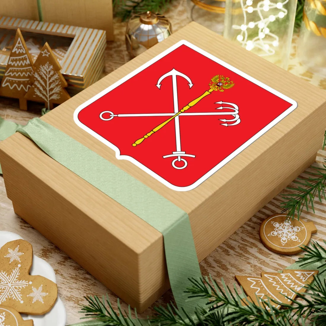 Lesser Coat of Arms of Saint Petersburg (Russia) (Coat of Arms) STICKER Vinyl Kiss-Cut Decal - The Sticker Space