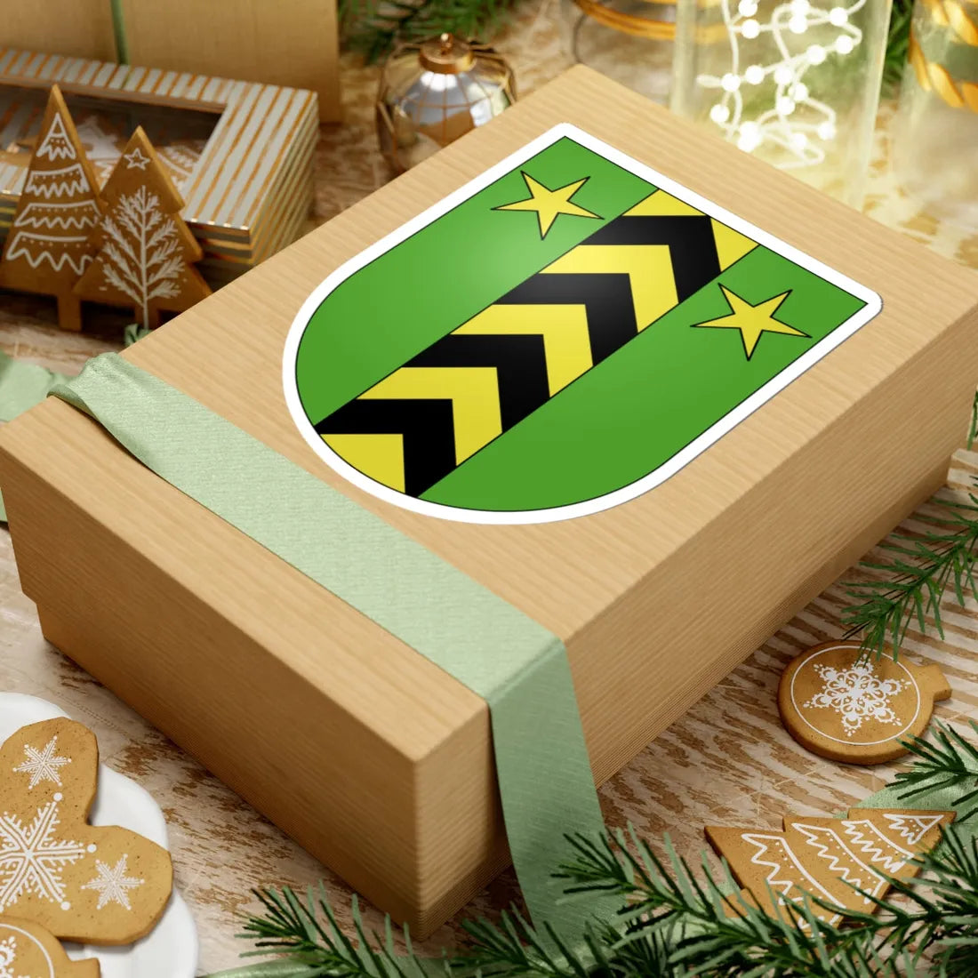 Leytron-coat of arms (Switzerland) (Coat of Arms) STICKER Vinyl Kiss-Cut Decal - The Sticker Space