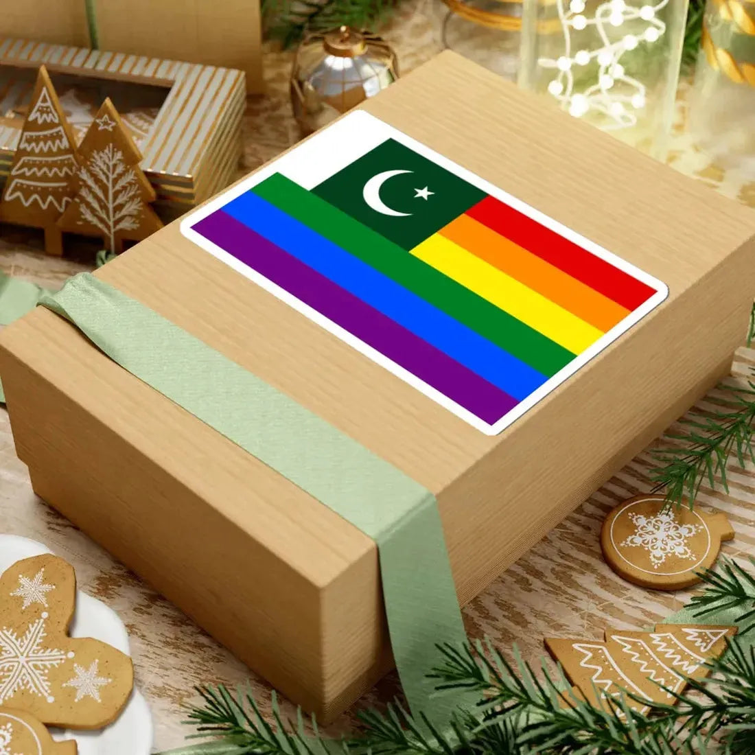 LGBT Ensign of Pakistan (Pakistan) STICKER Vinyl Kiss-Cut Decal - The Sticker Space